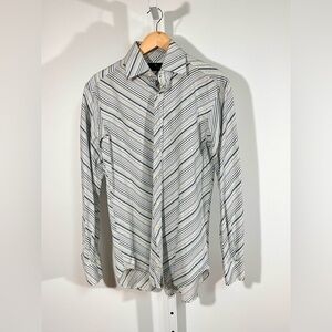 Etro Milano Striped Button-Up Shirt Italian luxury bold diagonal stripe